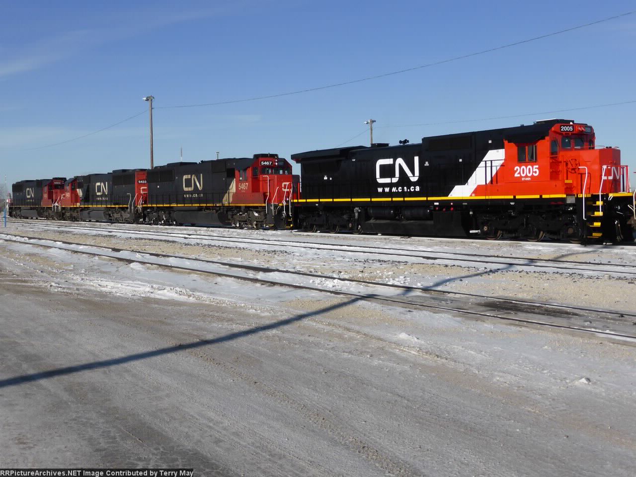 CN Units waiting for the "call"